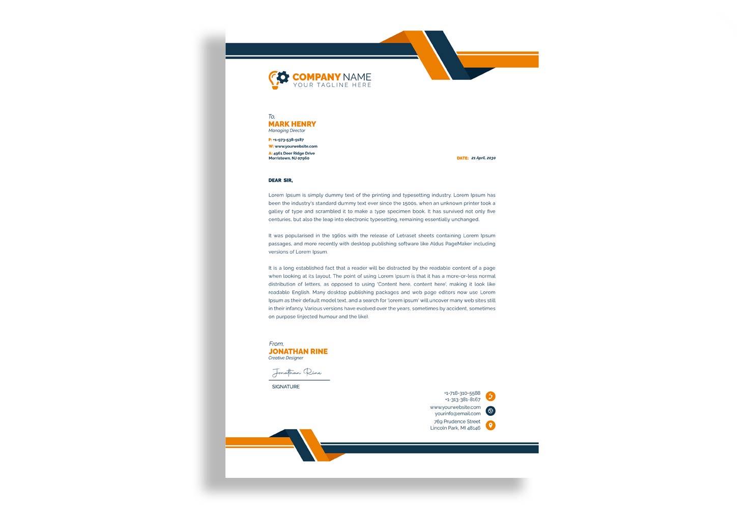 Printed letterheads